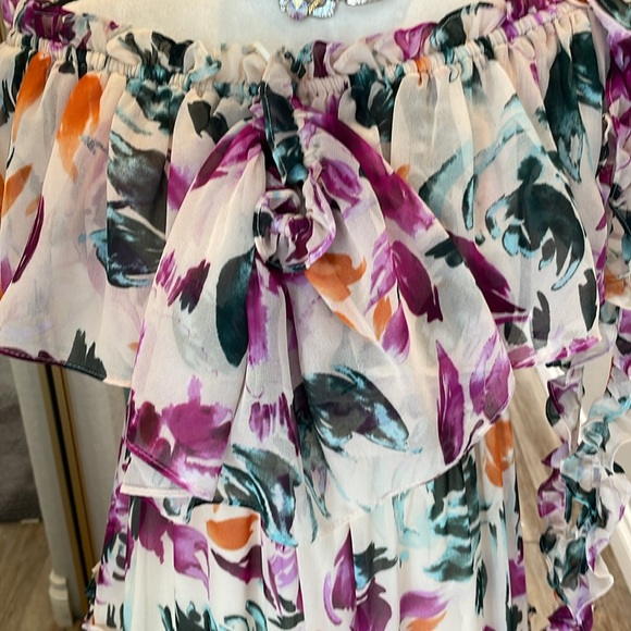 MISA LOS ÁNGELES Mila Ruffled Pink Maxi Dress size small - Picture 4 of 11